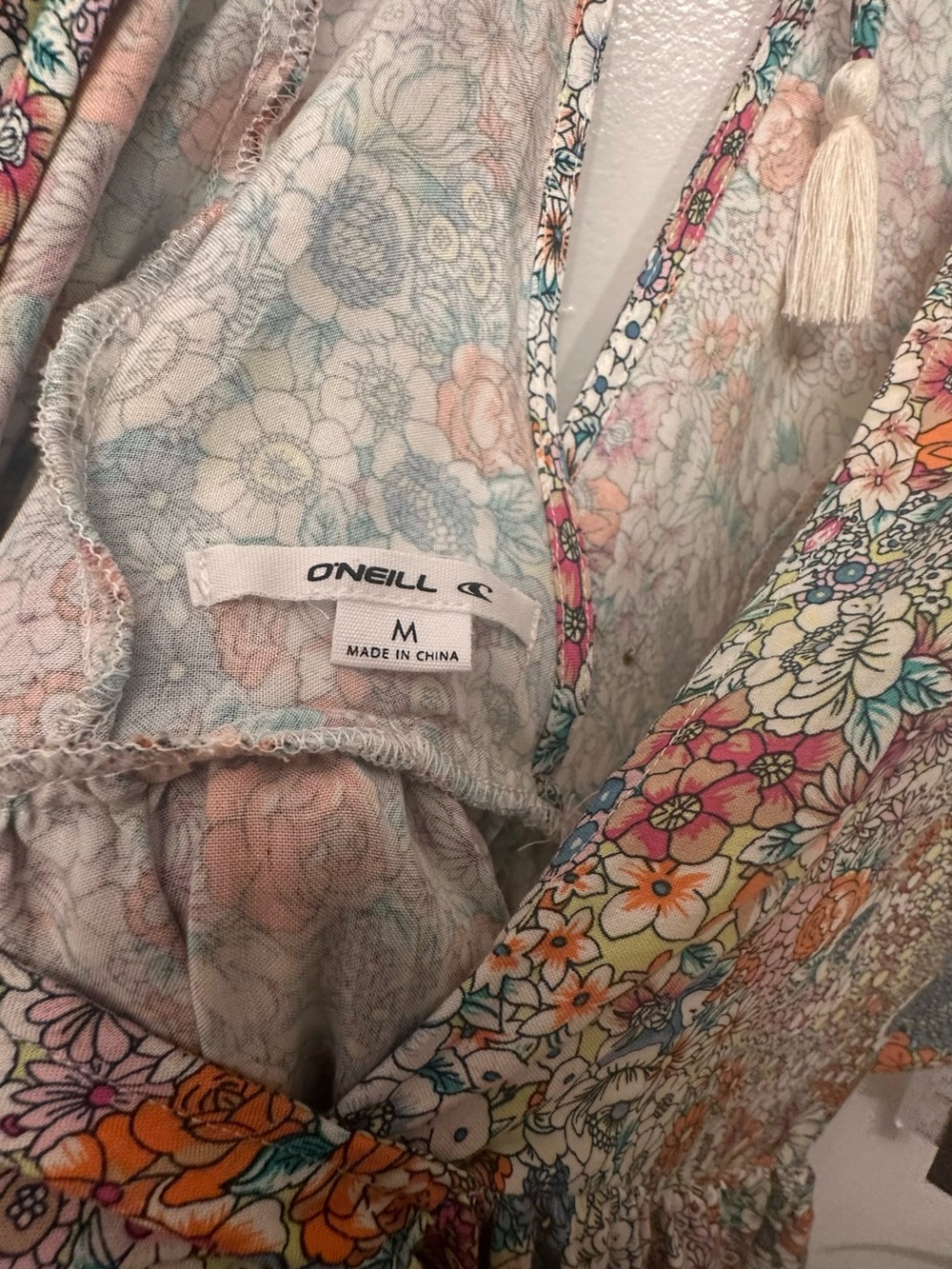 O'Neill Multicolor Floral V-Neck Mini Dress - Picture 3 of 6